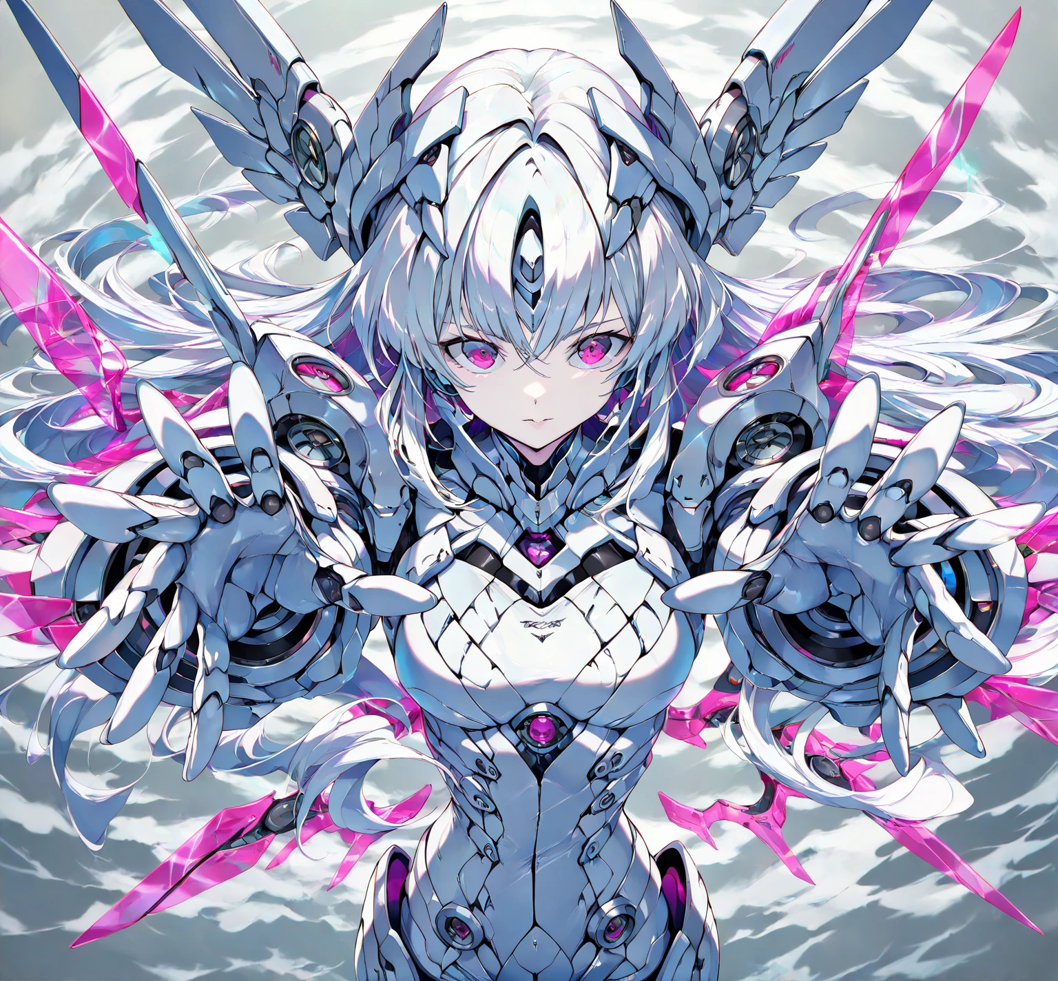 {{{And balance}}}, {{leg grab}}, {{{one leg up}}}, , vaginal, , 1boy, , Yor,、{{{NSFW law}}}、((masutepiece)), ((Best Quality)), (GameCG), ((A sexy)), (Ero), comic book, married woman, Lady, 1girl in, Combined, White robot suit、(Beautiful pink hair, beautiful blue eyes beautiful eyes)), Long hair,beauty breast, (White leotard), gloves, Hair ornaments, horseshoe-shaped hairband, blush, , steam effect,(High legsuits) ,Dig into the crotch、Inter-strands、nipples stand、There are green feather decorations on the left and right sides of the head.。.。.。.。.。.。、Transformation Heroine、Thigh-high boots that look like high heels、((The fabric of the costume is thin and the skin is transparent..))、((Wet and see-through))、perspiring、Brilliant eyes、Crotch cloth shift、During sex、((pussy))