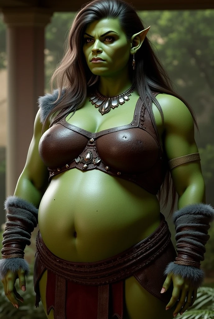 1girl, female ogre, fiona (Shrek), wide hips, big breasts,