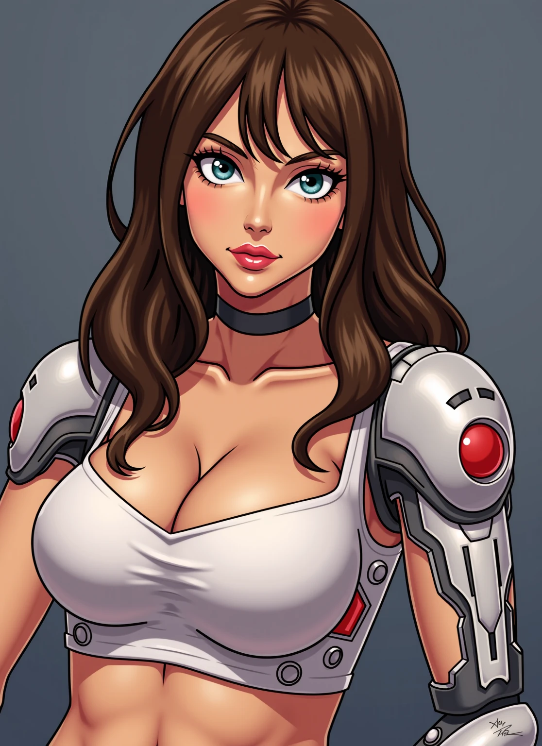 mechanical woman, corset