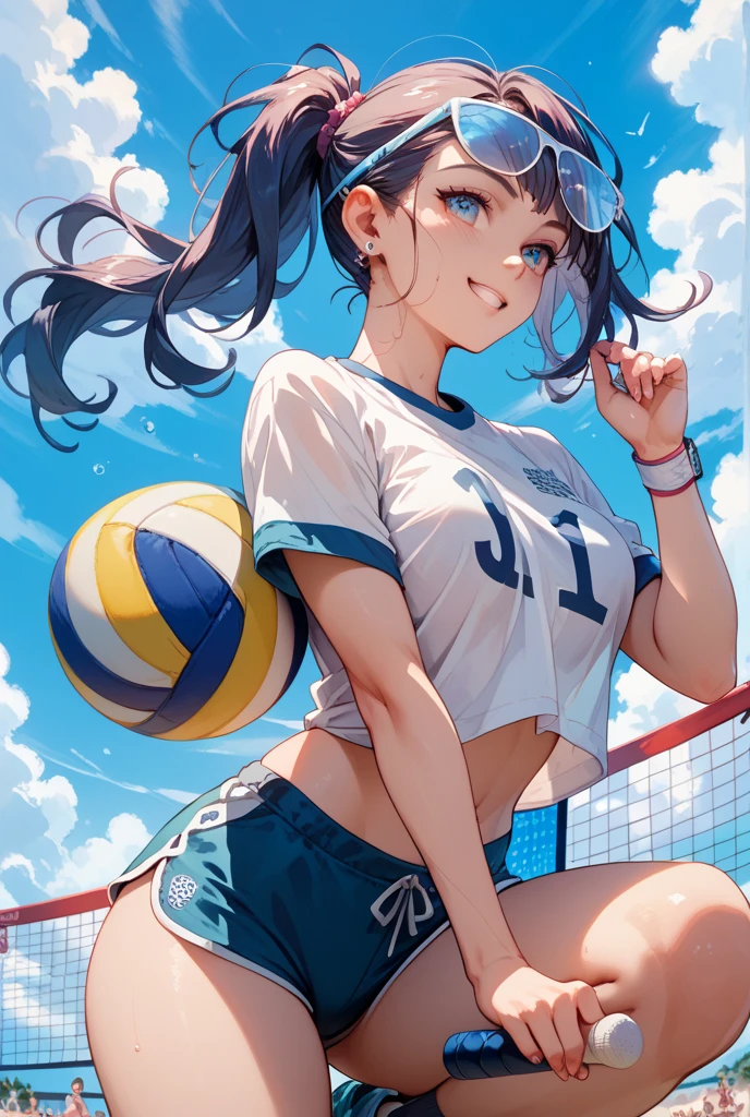 Hatsune Miku, sportswear, Volleyball, huge tits , camel toe