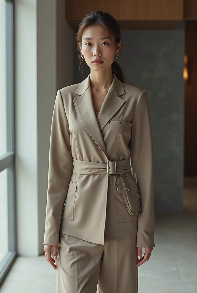ulzzang-6500-v1.1, (raw photo:1.2), (photorealistic:1.4), beautiful detailed girl, very detailed eyes and face, beautiful detailed eyes, giant breasts 1.2, super detailed, high resolution, very detailed, best quality, masterpiece, kemomimi, ((office lady's uniform)), illustration, very detailed, CG, unified, 8k wallpaper, amazing, Fine details, masterpiece, best quality, very detailed CG uniform 8k wallpaper, light on face, cinematic lighting, 1girl, 16 years old, (without panties)), (with glasses), ((dynamic pose))), (camel toe), (half), (knee-bending and leg-hugging))