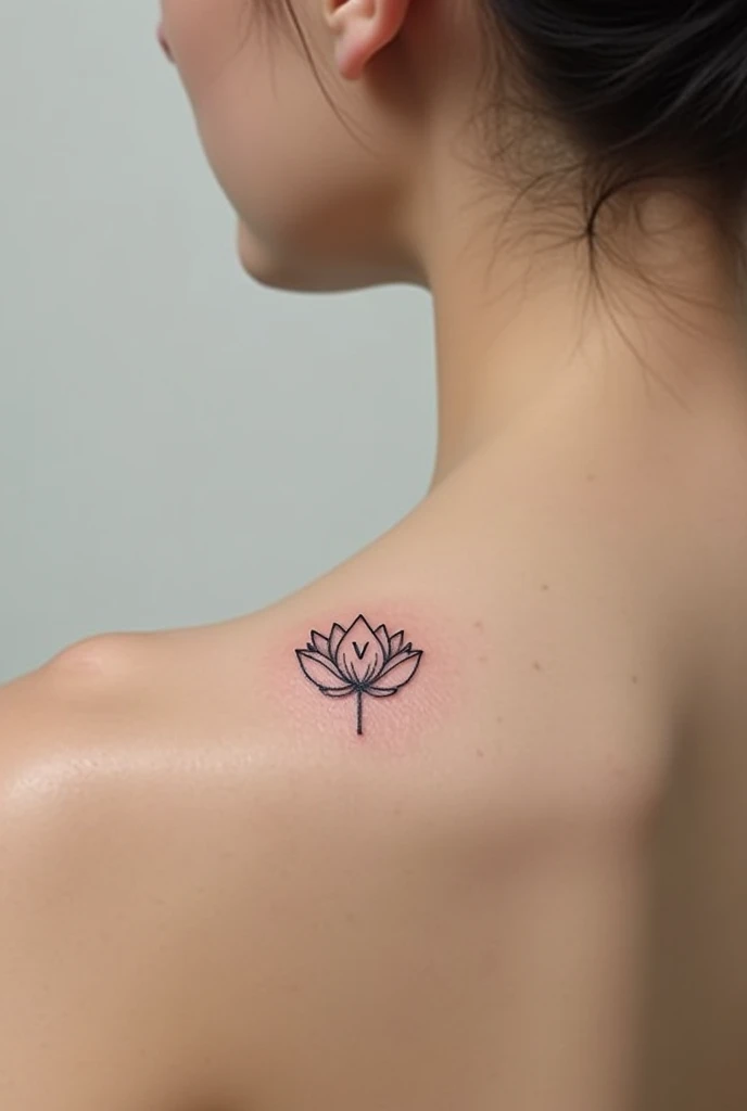 Create a saturn tattoo with lotus flowers