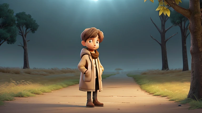 Boy observing the world with awe
