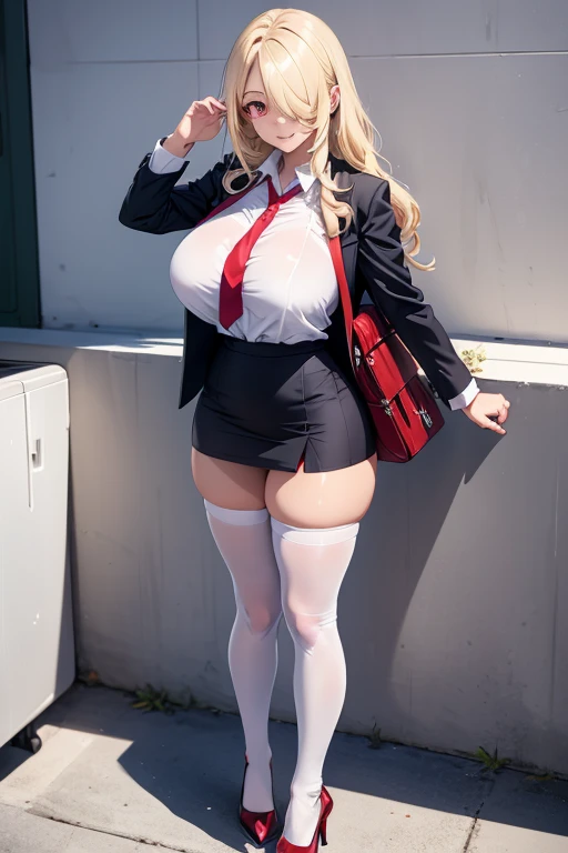 there is a woman in a uniform posing in a classroom，surreal school girl，surreal school girl，Realistic schoolgirl，seductive cute girl，Beautiful beautiful high school girl，Beautiful girl in real life，Surreal lady，cyber school girl，cute female student，Beautiful girl role play，Attractive girl，((wearing a white silk plunging open shirt: 1.5)), (((Huge breasts :1.4, and droopy breasts:1.5))), 8K, RAW photo, ((Full body shot)), (Highly detailed skin:1.2), (exposed:1.5), (Exposed breasts:1.5), (Exposed back:1.5), (Exposed shoulders:1.1), (Exposed crotch:1.5), Photography, Masterpiece, Best quality, dark grey background, (A beautiful Caucasian girl，A beautiful Blue eyes, Gorgeous light blonde curls, White skin, Huge soft breasts and beautiful abs, Two pacifiers, two areolas, Light gold),tmasterpiece，Hyperdeformity，full bodyesbian： 1.2， 超A high resolution， RAW photos， tmasterpiece， Hyper-detailing， 8K, Yes， full details hair， A high resolution， best qualtiy， 超A high resolution， Ultra-detailed face and eyes， （realisticlying：1.4）， looking at viewert， ssmile， adolable， （Ray traching：1.4）， （long leges：1.4）， best qualityer， tmasterpiece， big cuvy hips， Full details， big breasts beautiful， （（Very detailed hair）） ， （（（18yr old）））， Thin lips， largeeyes， High ISO， seductiv， eBlue eyes ， Slim waistline， 8K， 16k， High ISO， karol bak uhd，Inspired by Hajime Sorayama，legs are open。