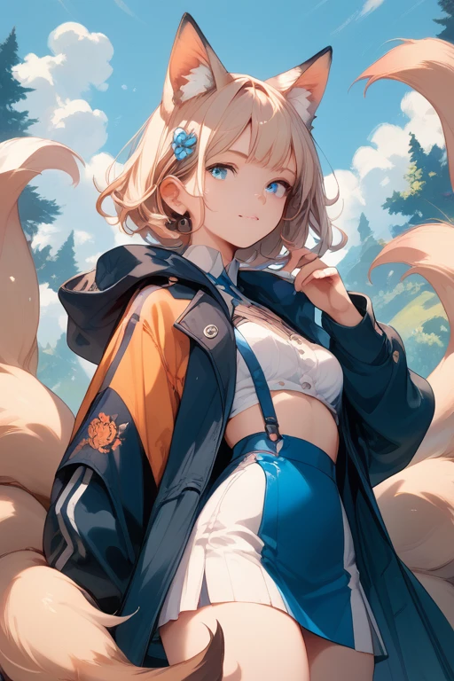 una caricatura de un gato con una sudadera con capucha y una sudadera con capucha, chica zorro, zorro y arbusto, kitsune, arte peludo!!!, chica gata anime, holo es una chica lobo, arte fursona, anime peludo, cute chica gata anime, mini estilo lindo peludo femenino, fursona vistiendo ropa elegante, arte peludo, fursona femenina