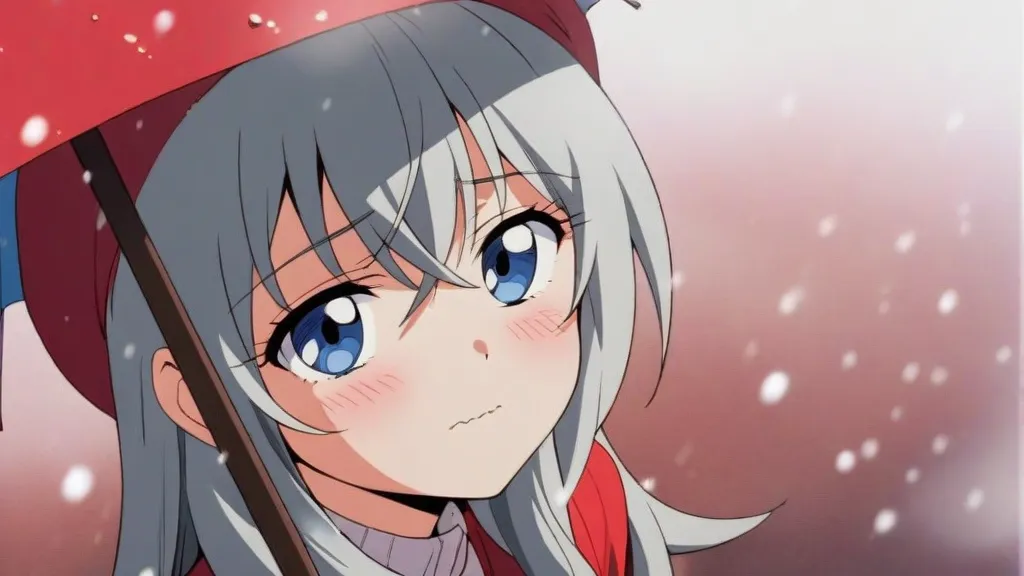 Shirakami Fubuki/(Holo live/),((masterpiece)), Autumnal_forest, 1 girl, small_breast, Red_headgear, Black_skirt, small_Smile