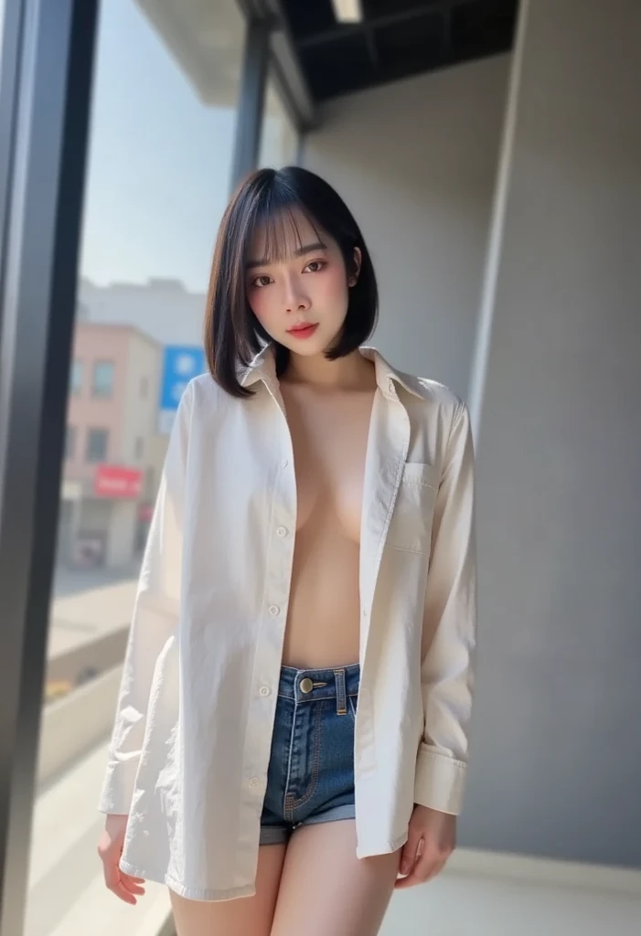 one girl, (a beauty girl, delicate girl:1.3), (:1.3),very short hair,
break, (hoodie:1.2),(((nsfw,open clothes,pussy,show off nipple,bare breasts,beautiful nipple,boob,small areola mammae,spread leg))),
break, very fine eye definition, (symmetrical eyes:1.3),
break, (shopping mall:1.3,Sit on a bench),
break, flat chest, brown eyes, parted bangs, brown hair, girl,
break, (eyes and faces with detailed:1.0),
break, (masterpiece, best quality, ultra detailed, detailed face, 8k,cowboy shot,)
