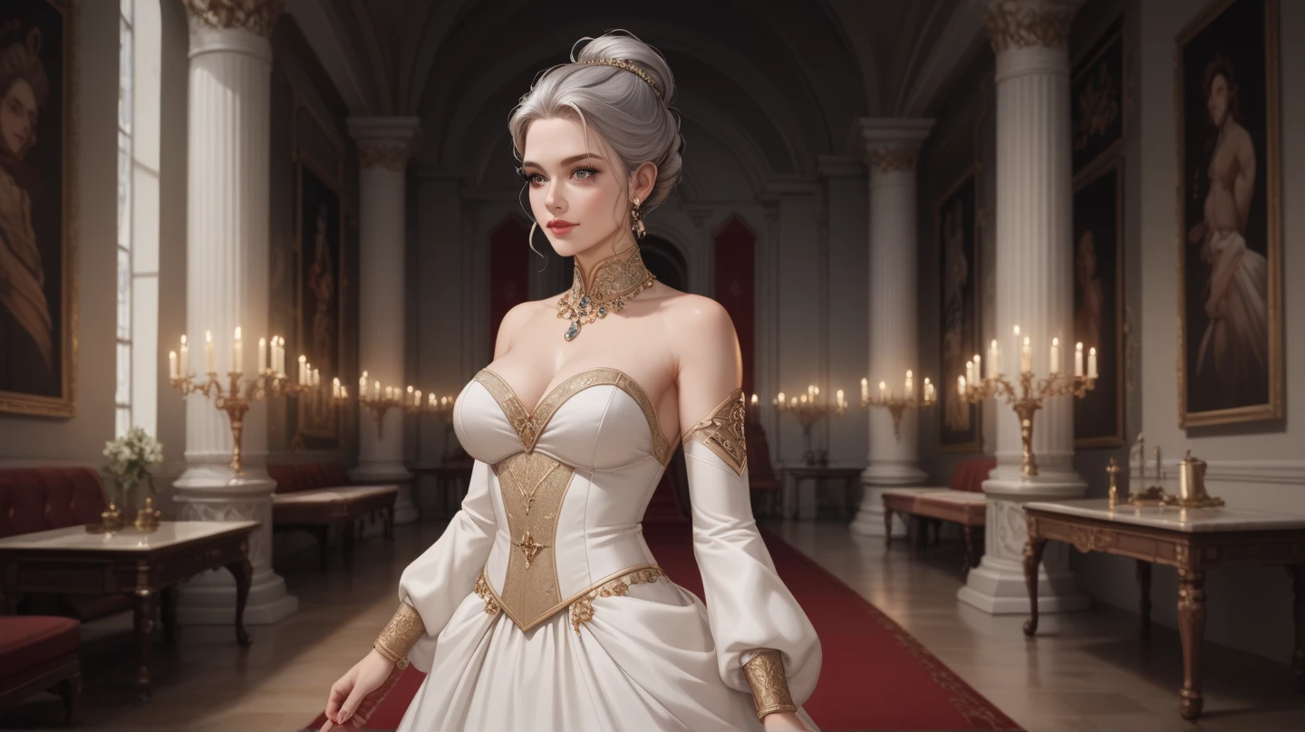 Ava Max, wearingelegant vampire veil gown, standing inside a crowded ballroom, character portrait, 4 9 9 0 s, short hair, intricate, elegant, highly detailed, digital painting, artstation, concept art, smooth, sharp focus, illustration, art by wlop, charlie bowater and alexandra fomina