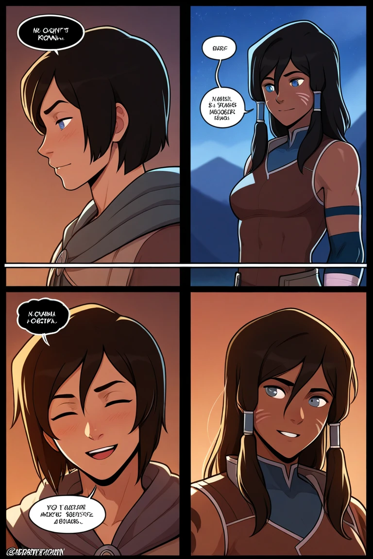 score_9, score_8_up, score_7_up, source_anime, 1boy, 1girl, korra, smug, relived orgasm expression, orgasm, reliefd, looking at viewer, blue eyes, nude, oral sex, fellatio sex, blowjob, sucking cock, pov, front view, penis, dark skinned male, ass, jack o pose