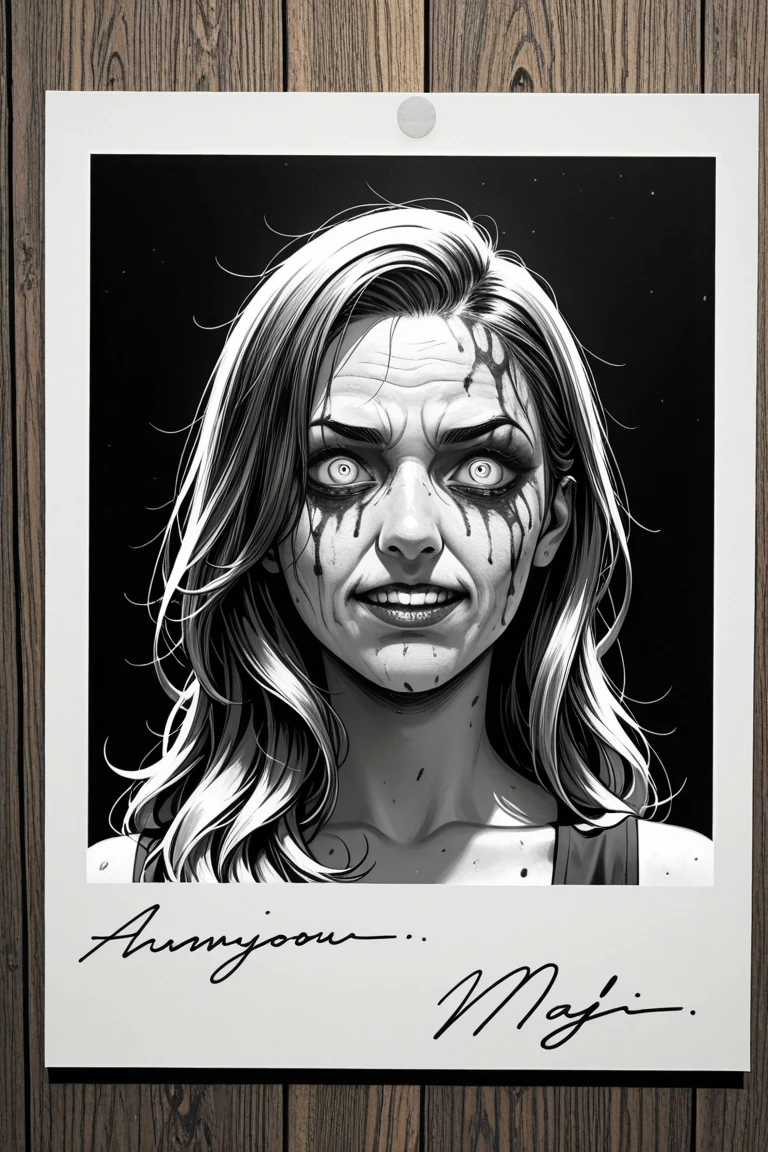 dark scary horror 1980s black and white sketch Halloween background 