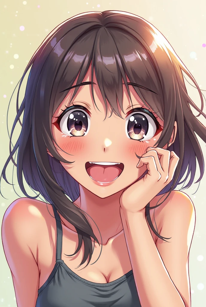 nsfw, Reaching out, girl, 16 years old, smile, , Micro Bikini、Background School Park