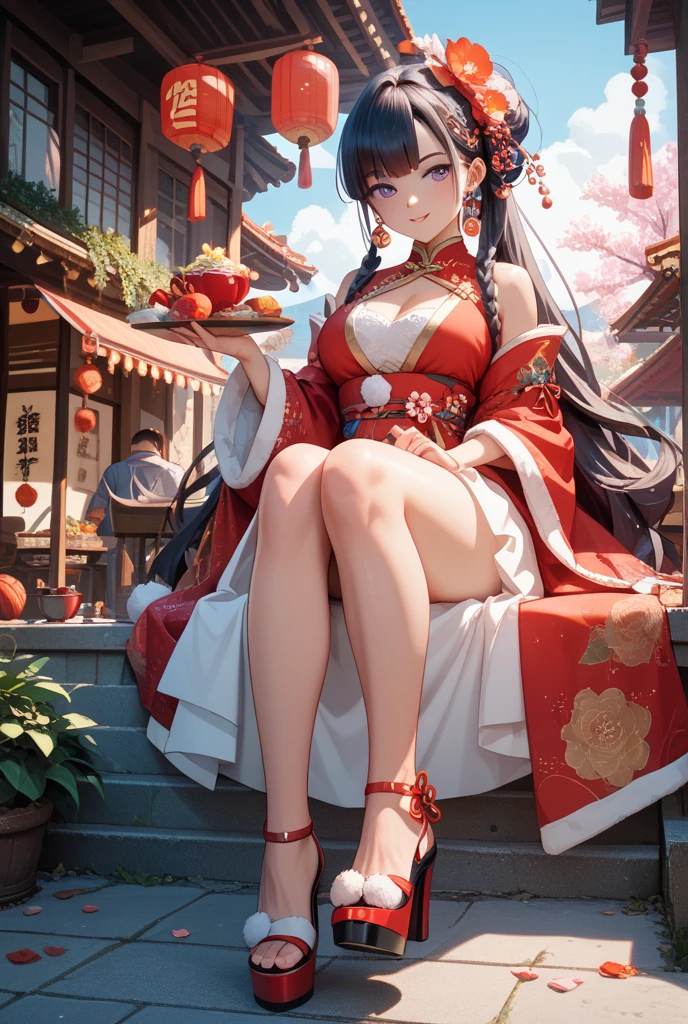High definition、Highest quality、 beauties、Glossy Skin、Skin like in the picture、Flowing hair texture、Various Hairstyles、Various hair colors、Red lips、G-cup bust、Smiling Beauty、Black and gold see-through sleeveless top 、Red thong shorts、Belly button、Cleavage、Colorful garter belts and fishnet stockings、Beautiful girl with erect nipples、Standing pose、Beauty in sexy pose、Exposing her belly button、Japanese Festivals、fair、stall、Butt Exposure、Beautiful woman massaging her breasts、Lying、Colorful sexy lingerie、On all fours、Pretty lips、whole body、feminine、Skin like in the picture、Smiling Beauty、front、whole body、Glossy Skin、Flowing hair texture、Festive Dating、Going out: Buy food at a food stall、Date at the shrine