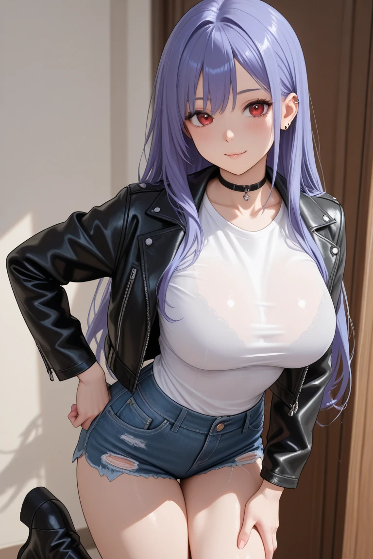 ((highest quality)),(ultra high resolution),(Super detailed),(detailed description),((best CG)),(best work of art),super precision art,amazing drawing art,(Fashion art with precise details:1.5), (1 female model:1.8),(Beautiful and well-proportioned face:1.6),glamorous body:1.6,(Shoulderless shirt with precise and detailed depiction:1.8),(jeans:1.5)