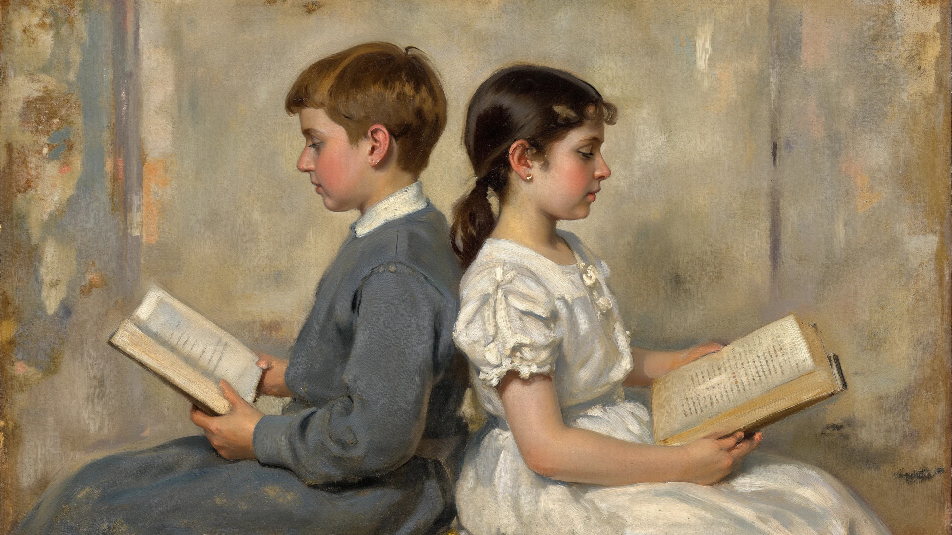 Mozart with his sister Nannerl children&#39;s picture