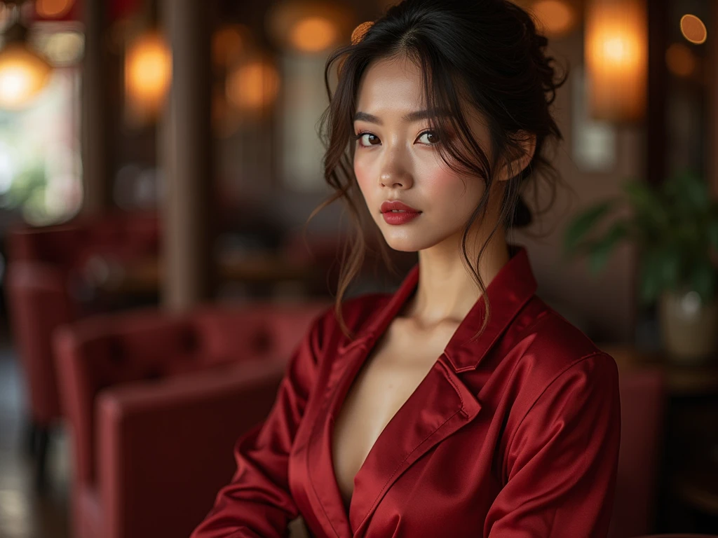 A chines girl suiting a porn video