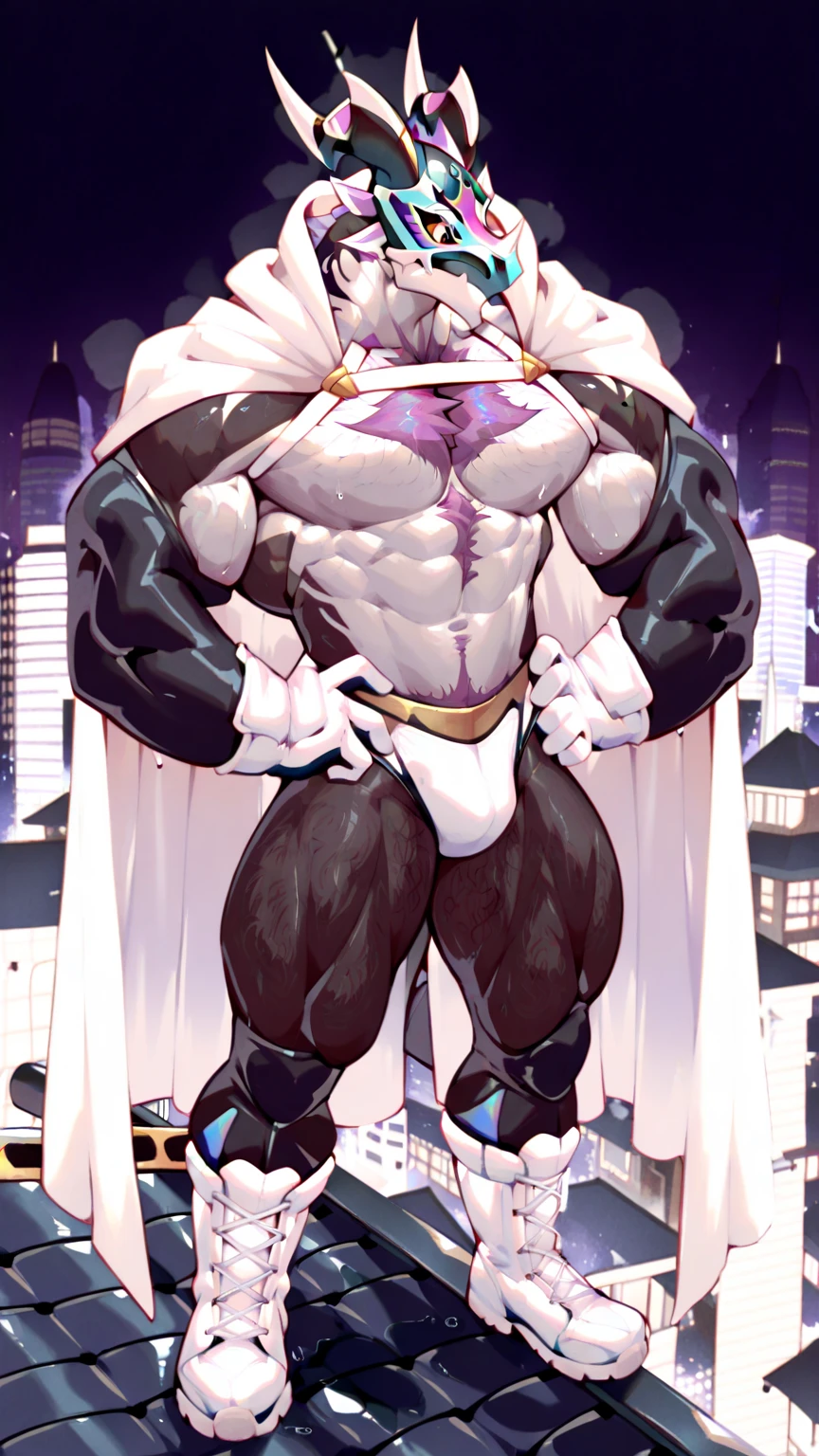 one person、male、maleの体格、juzo inui、masterpiece、highest quality、(((Revealing white lace underwear)))、garter belt、White knee-high socks、High heel pumps、bra with ribbon、Idol costume with ribbons and frills、Spotlight、Idol Stage、High heel pumps、Sexy dance、Singing with a microphone