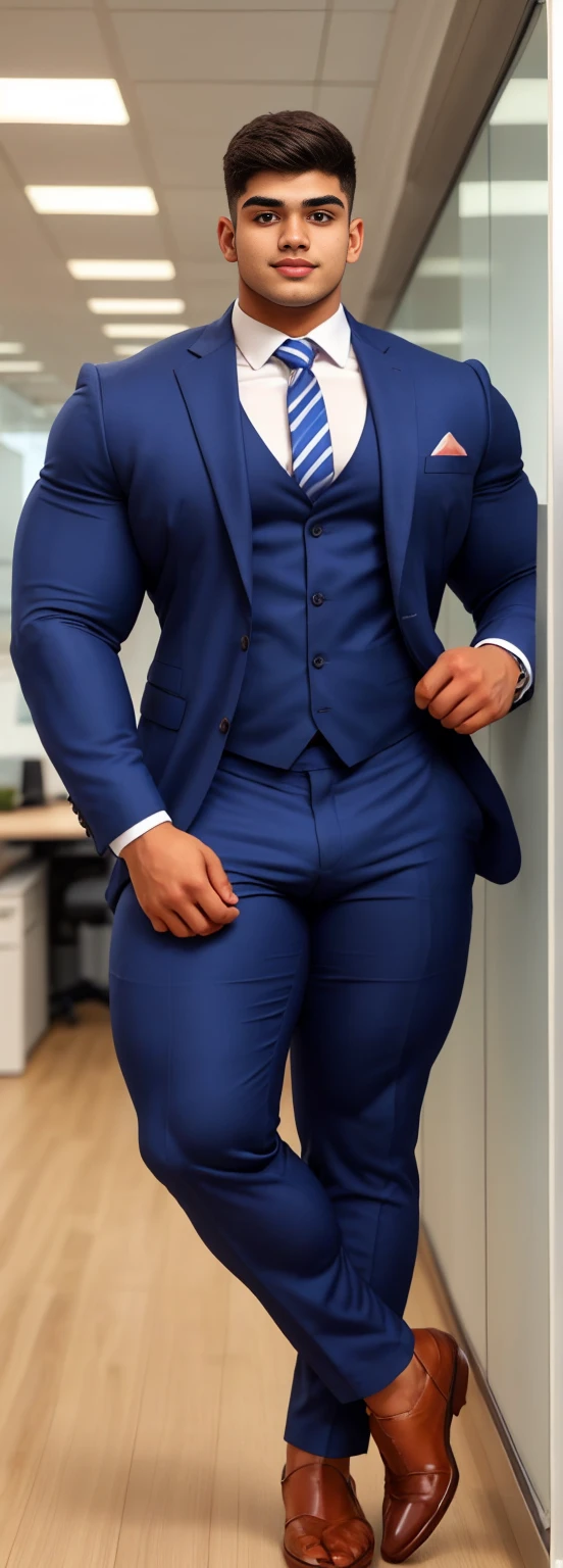 masterpiece, best quality, high resolution, closeup portrait, male focus, full body focus, A indian man, 30 years old, with business suit, formal shoes and socks, brown hair, messy hairstyle, cute and seductive face, big chest, facial hair, roman nose, very skinny body, hairy legs, dimples, beard, bold jawline , in the background a fire station, his perfect big penis is coming out, masterpiece, below, amazing composition, front view, HDR, ultra quality, elegant, highly detailed, in sunlight