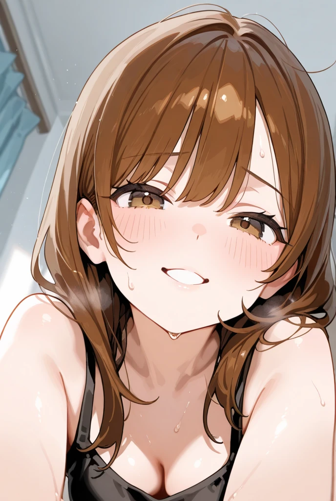 (((pixel perfect, detail perfect))), alone, 1 girl, Misaka Mikoto, ((naked)) , bow, looking at the viewer, closed mouth, Upper body、(Breast Exposure、Nipple exposure)、(Small breasts、Small Boobs)、(((pixel perfect, detail perfect))), alone, 1 girl, Misaka Mikoto, tokiwadai , bow, looking at the viewer,, Upper body、(Breast Exposure、Nipple exposure)、((Small 、normal breasts))、smile、hot spring、bath、shower room,nose blush、Facing forward, perfect penis, detailed,, sucking penis, A little cum on the tip, cum, Pinching POV, above my body giving me a blowjob, On all fours, doggystyle、handjob、paizuri、手こき