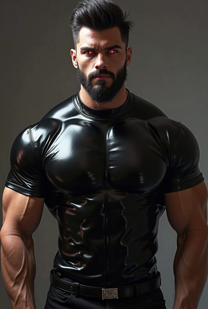 Latino chav, 20 years old, short hair, men, hairy, hairyalpha, BeardAlpha, wearing a superhero clothes, wearing a superhero cape, tight superhero uniform, owearing a pectoral harness, oversized pectorals, heavy pectorals, oversized bulge, intimidating, smirking, nipple rings, angry, threatening, bara, prison background