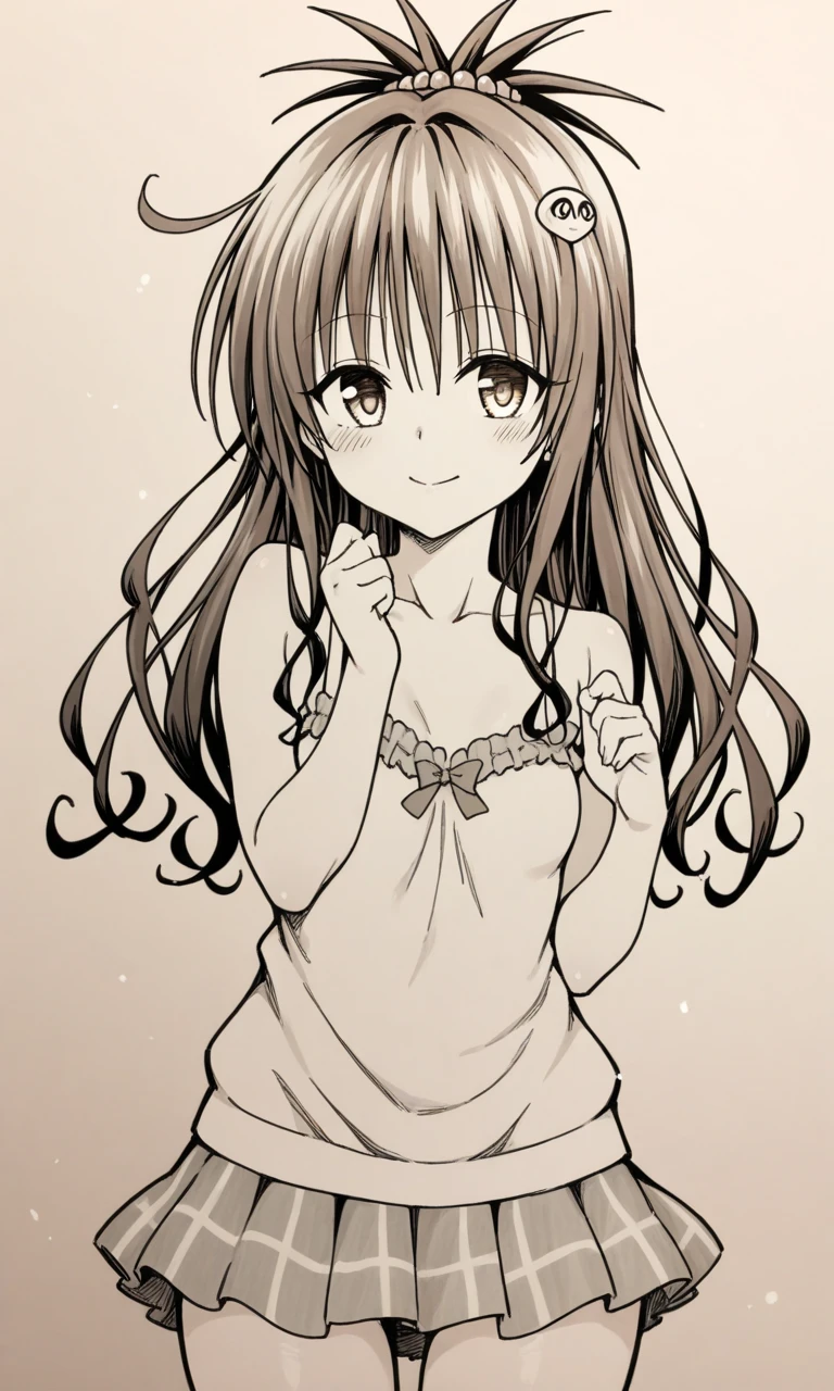 ((illustration)),(((masterpiece))),((Best Quality)),(High resolution), Hignity 8K Wallpaper, ((Tchibi)), (beautiful detailed eyes),(A High resolution), reflective hair big boobs，neckline，standing, lie down on the bed，the original god，paimon，Off the shoulder clothing, black and white background
