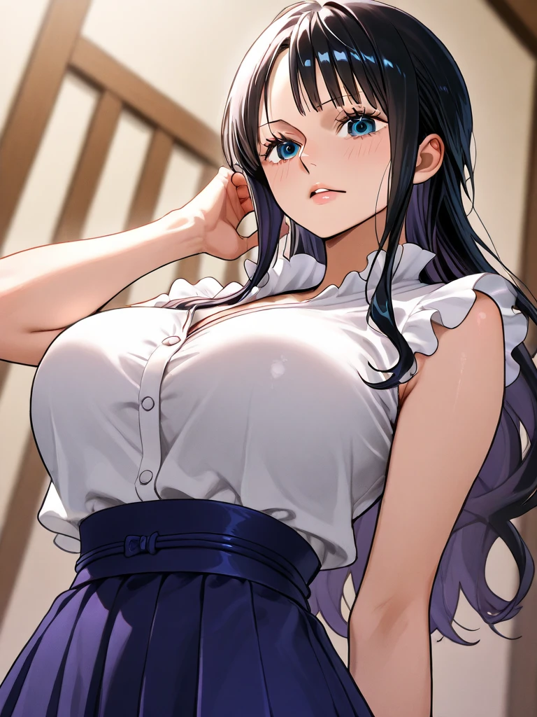 (masterpiece,Highest quality,Ultra-high resolution),,(ultra best illustration), (best shadow),high quality,(ultra detailed:1.15),hyper detailed,insanely detailed, exquisite,beautiful,absurdres,1 woman,Japanese women,(house wife:1.5),(40 years old:1.3),(middle-aged:1.49),(Small and round face:1,19),medium skin,shiny skin,detailed skin,detailed face,beautiful breasts,small breasts,Retinal Detail,side part,straight hair,long hair,short-sleeved shirt,culottes,