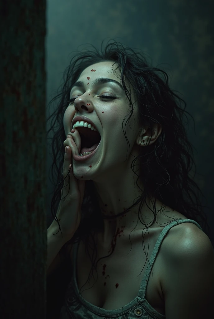 A woman is possessed by a demon