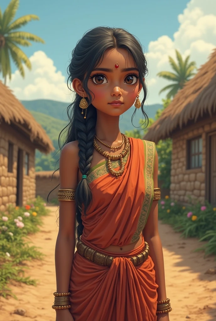 A hindu girl go to school with boishnav tilok