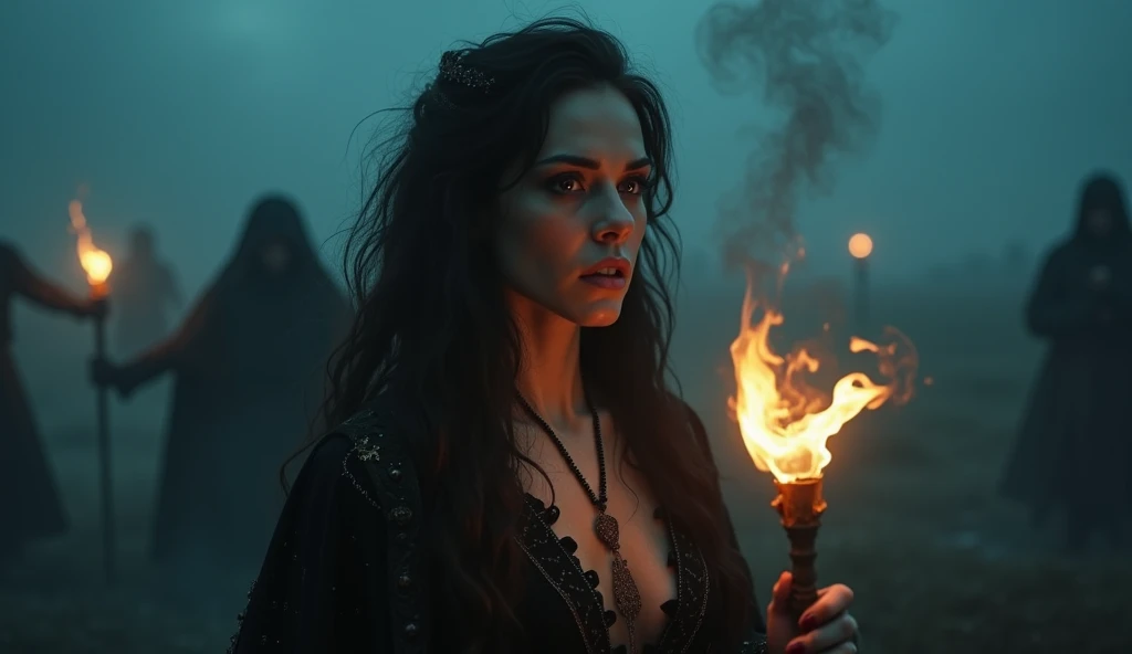 cinematic film still of <lora:Female Vampire 2:1.2>
Female Vampire a pale ice cold skin gypsy vampire woman sitting in a prison cell with a fire in her hand as she is burned alive and disintegration by fire in year 800 BC, shallow depth of field, vignette, highly detailed, high budget, bokeh, cinemascope, moody, epic, gorgeous, film grain, grainy