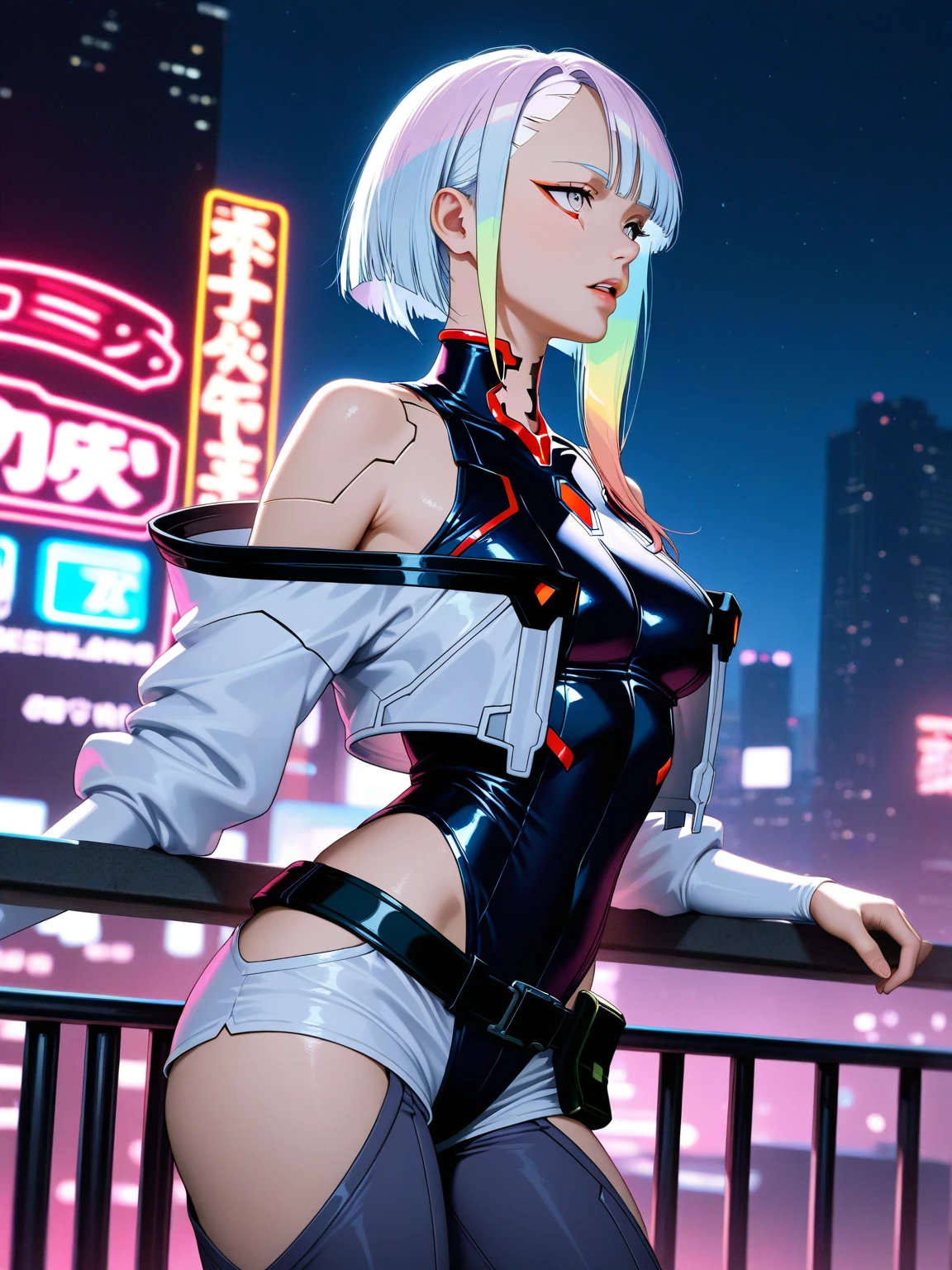 Neon Genesis king ayanami, realistic, black underwear, small breasts, waifu --auto --s2