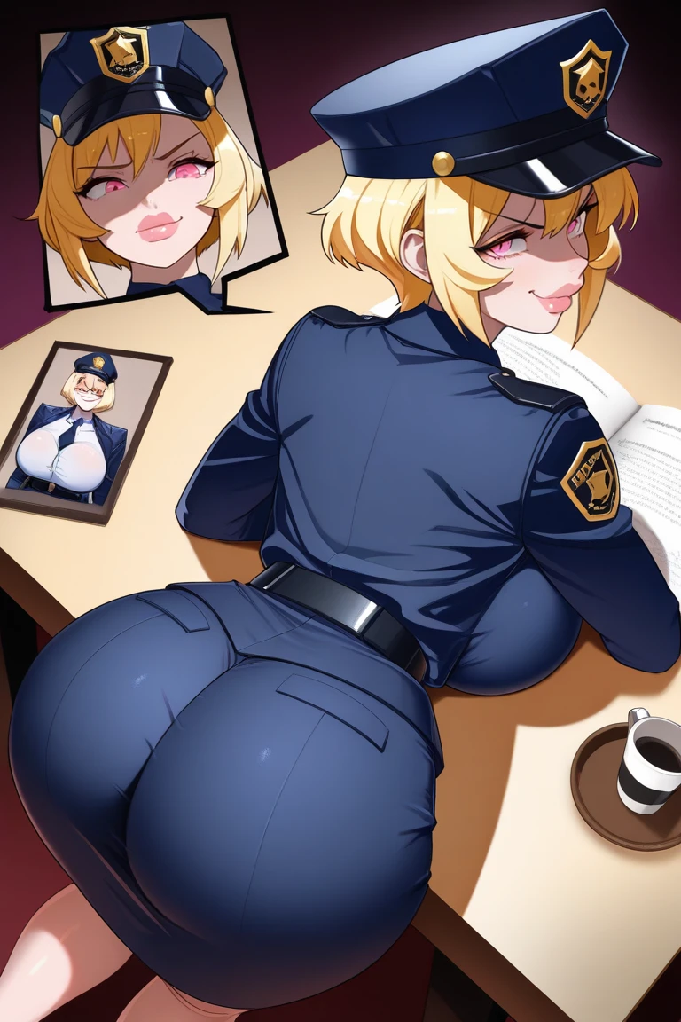 ((hijab girl))),wearing glasses,Yellow smoke,Attacked by farts,Attack with farts,)),(),((Sticking out the butt)),((wearing a police outfit and wear hijab)),velocity,, (((Yellow smoke is rising ))),((Hip Attack)),((),((Facing this way))),​masterpiece:1.2、top-quality)、(the Extremely Detailed CG Unity 8K Wallpapers、ultra-detailliert、Best Shadows)、(细致背景)、(The best lighting、extremely delicate and beautiful)、depth of fields,((Girl fart)),(),(((((There is a male butler and a female police.......))))),(((Female police attacks male prisioner in the face with a hip attack..))),(((high-handed female police)),((())),((big boob)),((big butt)),(()),(()),((the camera record them)),((farting in bathroom)),((farting on toilet,))((bathroom)),(toilet)),((knock knock the door)),(()),((big fart)),((loud fart)),(())