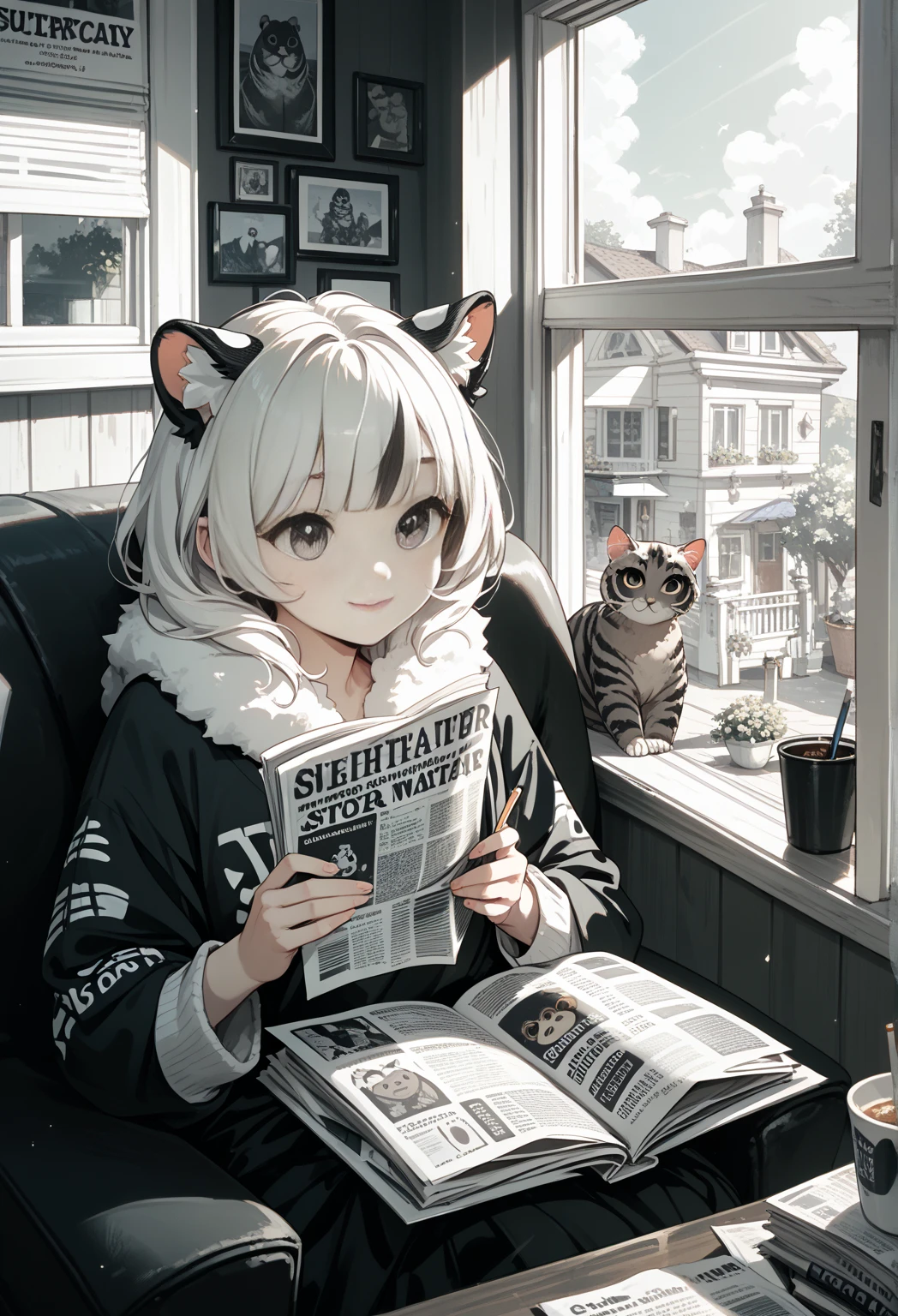 (Best quality at best,tmasterpiece:1.2),詳細な目,eye glass,Chayun,pov hands,Embarrassing,mohair sweater,in library