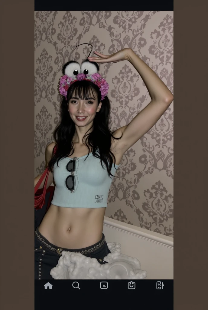 dark silhouette, Big crazy smile, mad look, Neon smiley face
