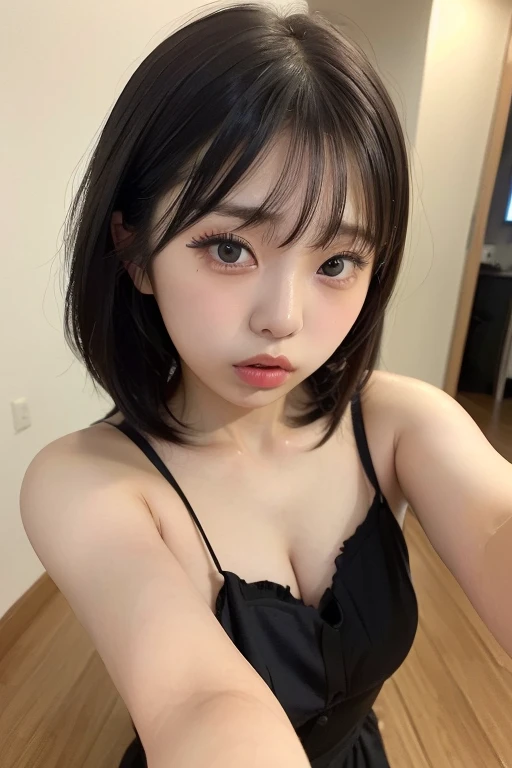 ((of the highest quality, 8K, masutepiece: 1.3)), Focus: 1.2, Perfect Body Beauty: 1.4, full body shot, matte skin, Buttocks: 1.2, (huge tit: 1.2)), colorful color underwear, Highly detailed face and skin texture, Delicate eyes, Double eyelids, beautiful fingers, beautiful hands, beautiful nail, japanaese girl, Head Hair [random cut], 20 yr old, standing, wink, (Beautiful room Background:1.2),