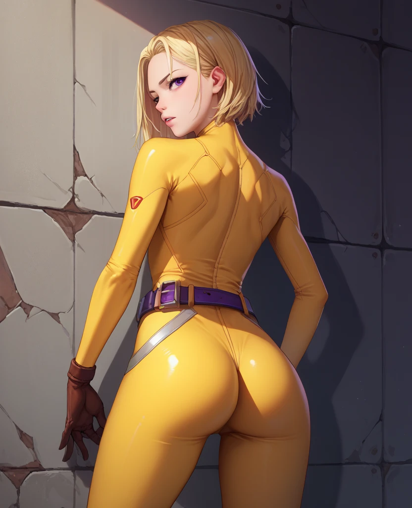Unmatched masterpiece, ultra realista 8k CG, obra de arte perfeita, (1girl: 1.1), sozinho, ((figura feminina perfeita)), (NSFW), olhando para o espectador, Mulher madura, barnet (Android 18) standingn, (Causador), melhor qualidade:1.1, postura sedutora, Pose sexy, sedutora, (Bonito), (Curvilinear), (bruto), cabelo loiro, (olhos azuis:1.2), cabelo curto, pernas torneadas, encaixar, (Abs:1.1), (bumbum grande:1.4), peach ass, (corpo atletico:1.2), (seios fartos:1.3, (Big_seios: 1.1), quadris largos: 1.5, cintura estreita, cintura fina: 1.5, corpo esguio: 1.2, coxas brutos: 1.3), (pele brilhante: 1.2), (HDR), (rua: 1.2), filme Nikon D850 fotografia Kodak Portra Lente f1.400 camera 6, cores ricas, Textura realista, lighting dramatic, Mecanismo irreal, trending on ArtStation, o Gerald Brom, de Frank Frazetta, Directed by: Luis Royo, de Julie Bell, Directed by: Boris Vallejo, 1 girl