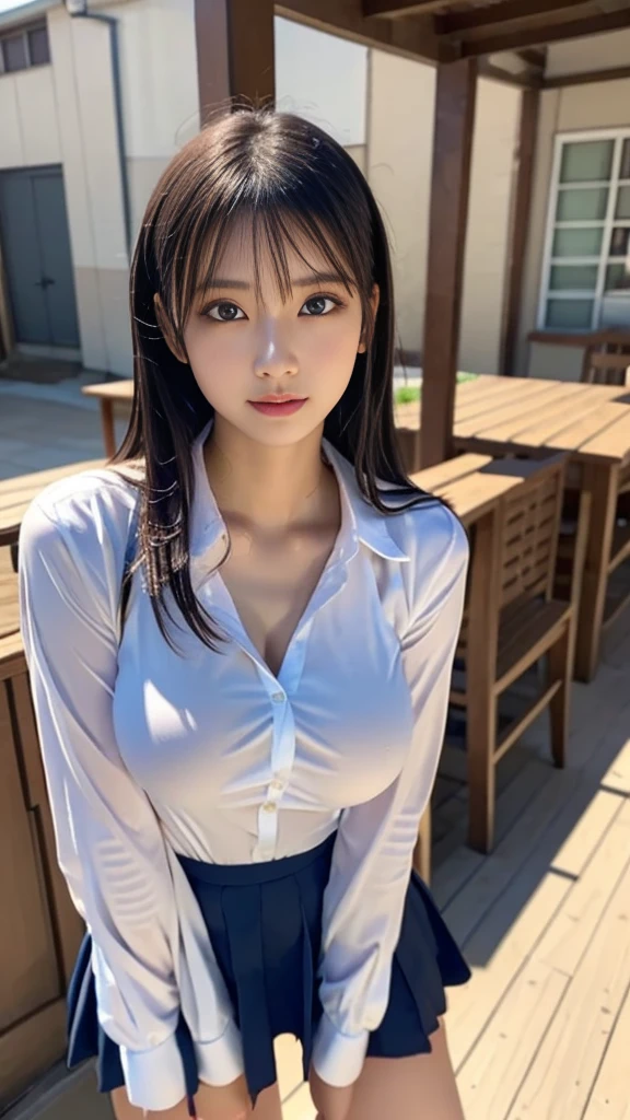 ((highest quaLity, 8K, masterpece :1.4)), Perfect Body Beauty:1.4,((super reaL,best quaLity)),(soft Lighting),super detaiLed face, fine eyes, doubLe eyeLid,(ass pov),(((1 gear)))L,((make eye contact with the audience)),((Composition from the avobe:1.2)),fine detaiL,highLy detaiLed face and eyes, (cute face:1.6), ((NSFW:1.6)), my sister,18years oLd,(huge breasts:2,beautifuL areoLa,smaLL areoLa)---//background//---((REALSTIC BACK GROUND)),(Inside the schooL,CLassroom, MarbLe fLoor,bright room, Large windows, sunLight shines in)---//Hairstyle//---(BeautifuL DARK COLOR HAIR:1.4, LONG CUTE HAIR STYLE:1.4)---//expression//---(SMILE FACE:1.4),(BLACK EYES:1.8)---//Titty fuck//---(((LONG penis, breasts bLowjob:1.2, paizuri:1.2, penis is between breasts,press breasts together,CLose your breast with both hands)))---//Pause//---(STANDING ARCH BACK:1.4, Leaning forward:1.3),((cLose up face:1.4,upper BODY:1.2))---//clothing//---((schooL uniform:1.4,Off the shouLder saiLor suit:1.4)),((NAVY SKIRT:1.4.WHITE SHIRTS:1.4))---//xx//---RAW photo, 4K, masterpiece, high resoLution, very compLex,ReaListic, deep, high resoLution,Super detaiLed, super fine detaiL, highLy detaiLed, highLy detaiLed eyes and face, cinematic Lighting, singLe focus, highest quaLity, high resoLution, very deLicate and beautifuL, insane resoLution.---//How//----((Licking penis,How faciaL,How in mouth))