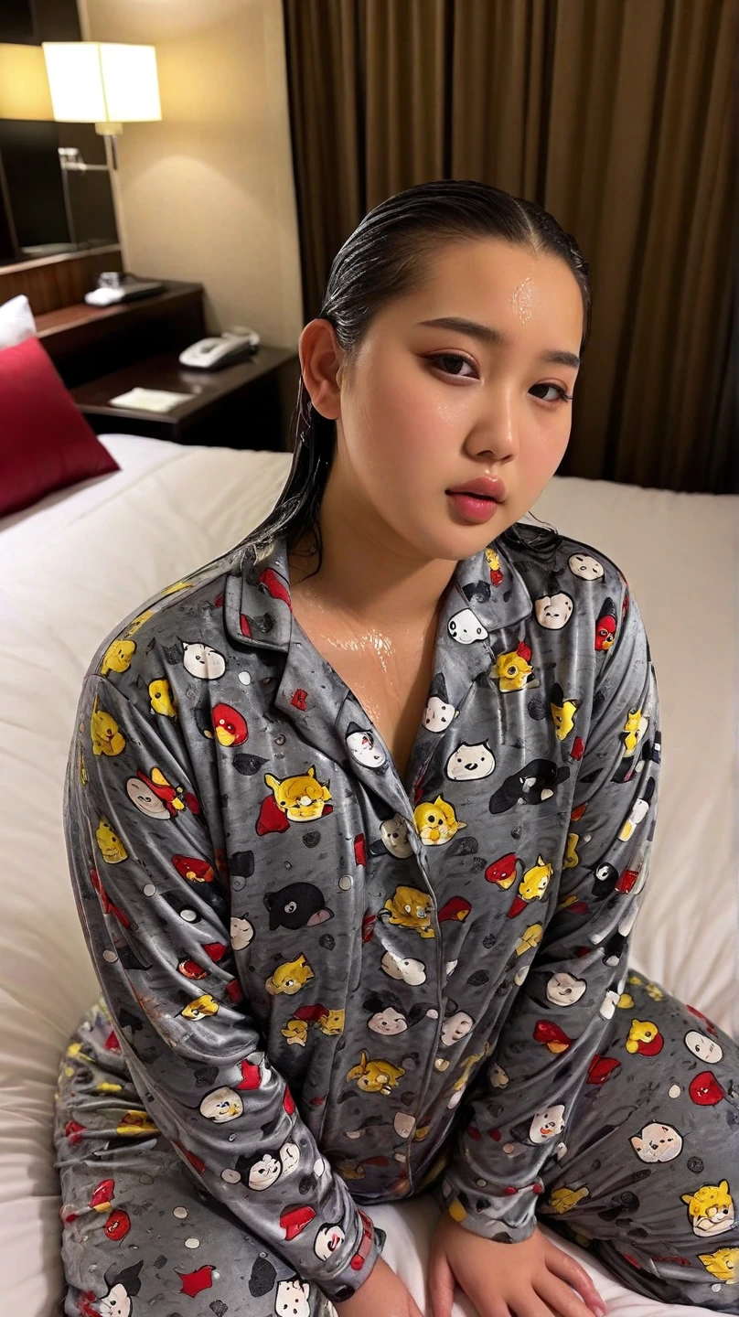 ((Highest quality、In 8K、masterpiece:1.3))、((Moderately sized breasts:1.3))、((Photorealistic、Perfect Style:1.3))、((Beautiful 18 year old girl、One beautiful girl:1.4))、((She has a slim waist and a big butt, like a gravure idol.、Highly detailed face and skin texture with beautiful eyes、Eye highlights:1.5))、((Blonde short bob hair:1.3))、((Gal-style Japanese women、Grey hoodie、Leopard print miniskirt、Black panties are super tight、Very tanned brown skin、Glasses:1.3))、((Peach gyaru makeup、Inside a super secret, extremely small one-person tent、Sitting on a simple chair、Mini lantern and bonfire、evening、The interior of the tent is decorated with stylish and moody lighting.、faint smile、Drunk and red in the face:1.3))、((Japanese sake、Grilled squid:1.3))