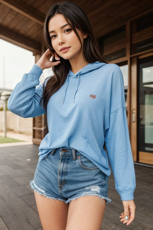 photo of gorgeous (vz3m4n0v4:0.99), a beautiful woman, (smiling), perfect hair, (award winning modern photography), (Platinum baggy sweatshirt and jeans:1.1), 85mm, (analog, cinematic, film grain:1.3), (A colorful graffiti tunnel in an urban setting:1.2), detailed eyes, (epiCPhoto), necklace, eyeliner, long eyelashes, (looking at viewer:1.2), (cinematic shot:1.3), (PA7_Portrait-HL_v2)