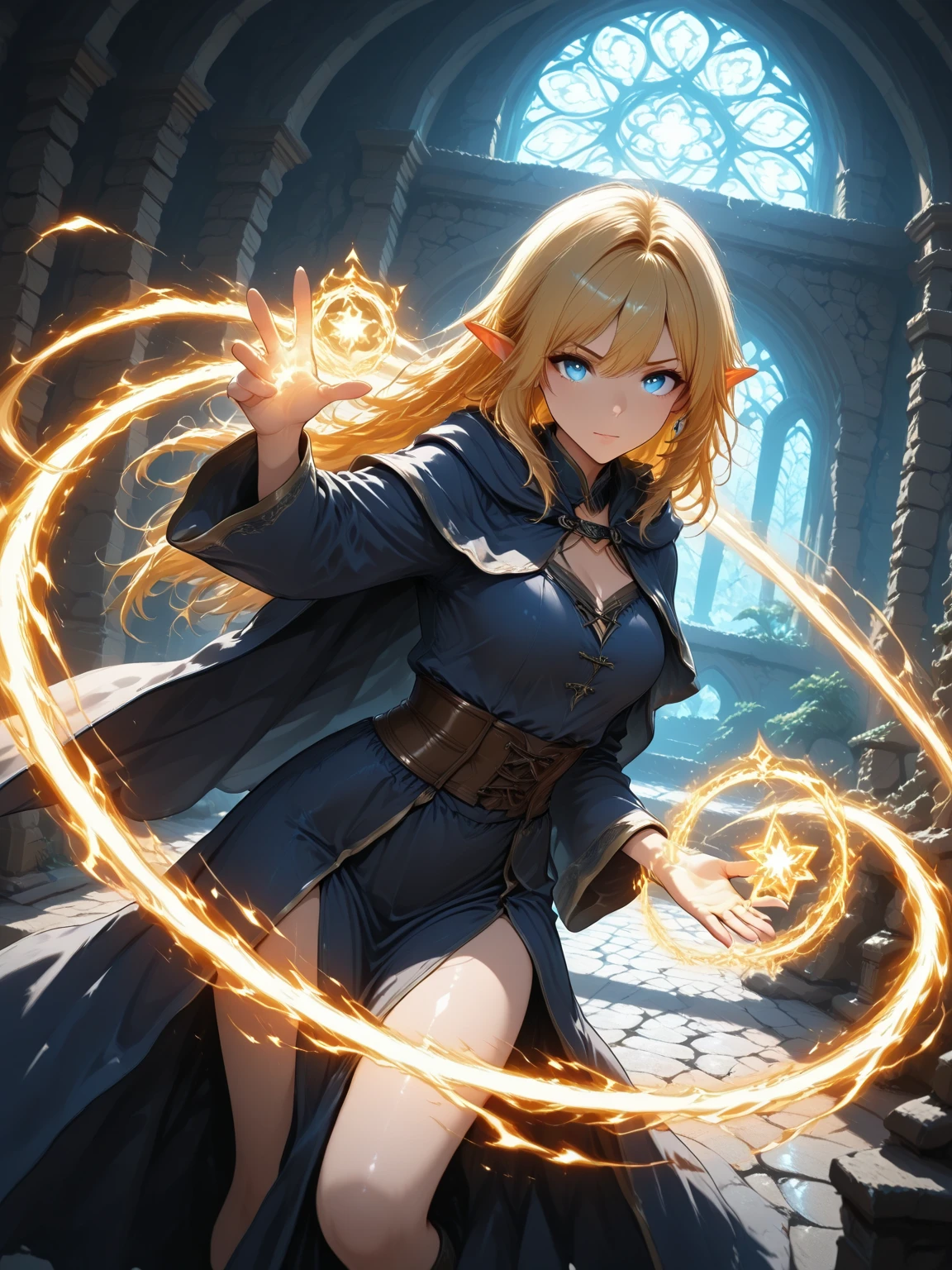 (masterpiece, best quality:1.2), (1girl, solo,detail eyes,iris,wizard,spell magic,in a dainamic motion),dynamic magic effect