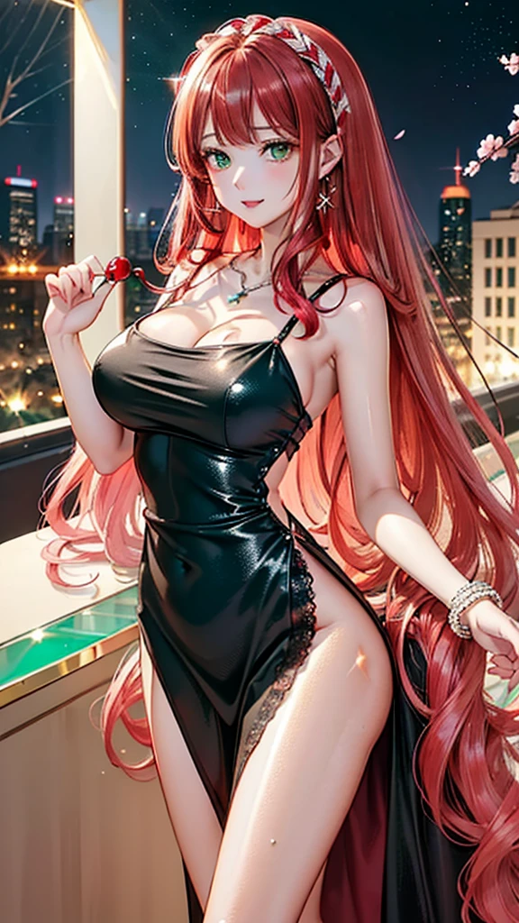 Nino Nakano riendo ,Pose sexy,vestido elegante,lounge