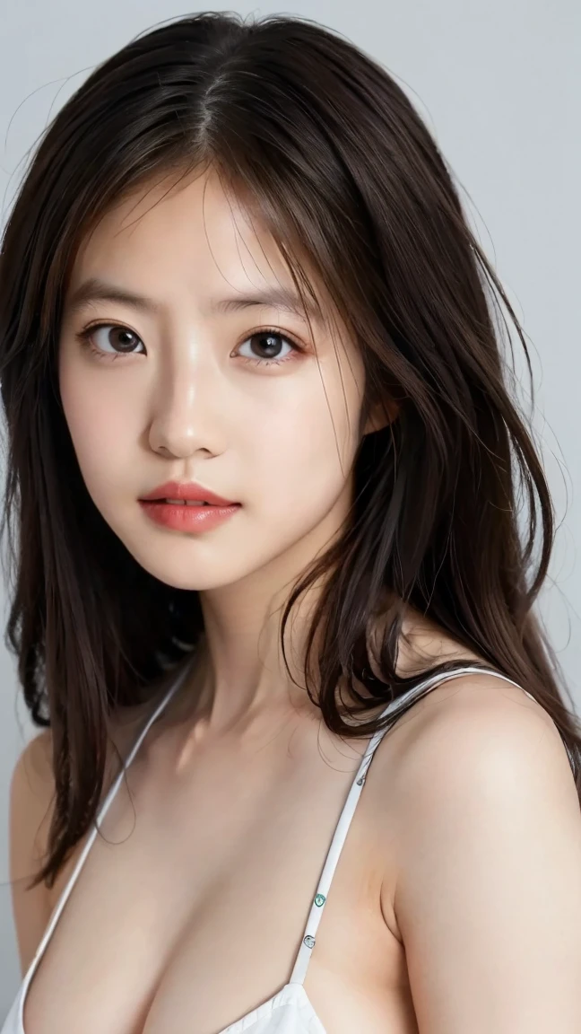 (8k、RAW Photos、highest quality、masterpiece:1.2)、(Realistic、Photorealistic:1.37)、Very detailed、Ultra-high resolution、1 girl、Seeing the viewer、Beautiful and elaborate face、Laughter、narrow、(Slim waist) :1.3)、Shortcuts、Beautiful, smooth skin、huge breasts of beautiful shape、Skin Texture、Floating Hair、Professional Lighting、The whole human body、Brown Hair、whole body、Off-the-shoulder knit dress