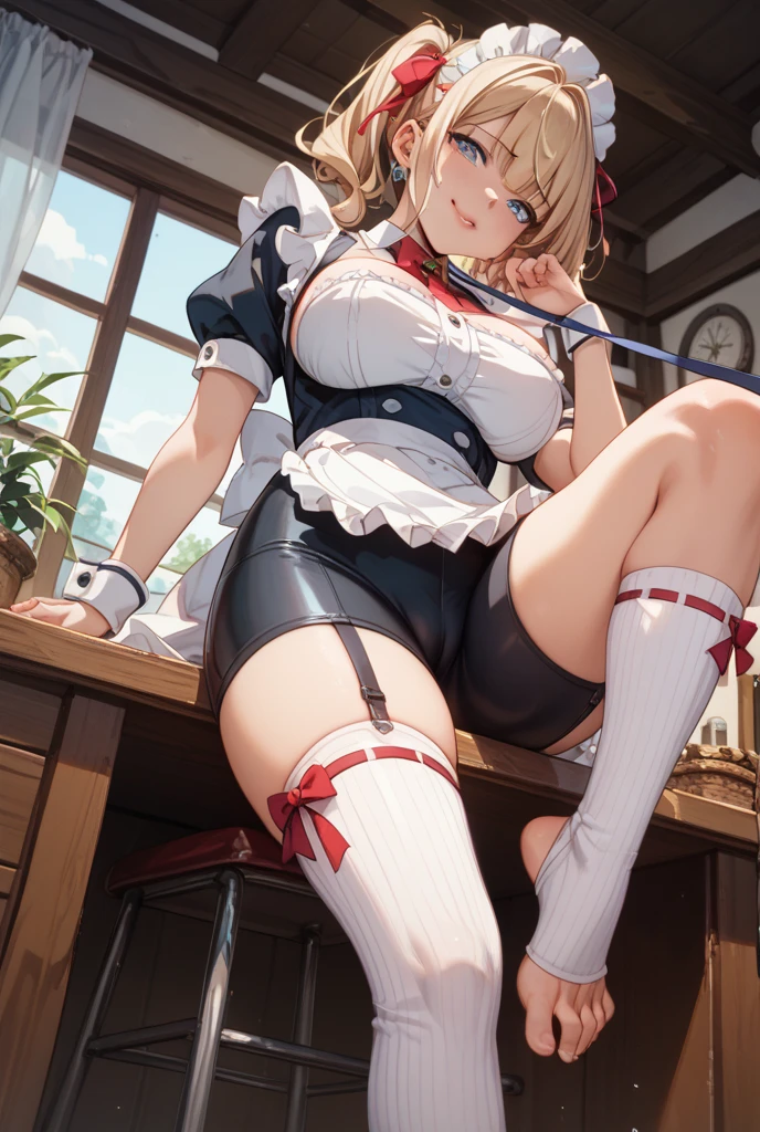 masterpiece, best quality, high quality, perfect anatomy, ultra detailed, perfect design,
BREAK,
high school girl, beautiful detailed face, realistic skin, (shiny glossy skin),
BREAK,
brown eyes, ((realistic eyes)), ultra detailed eyes, beautiful high light eyes, (narrow eyes), ((droopy eyes)), (big eyes), (wide-set eyes), double eyelids, ((half closed eyes)),
BREAK,
brown hair, ((bob cut)), ((straight hair)), (medium side hair), thin hair, (swept bangs), shiny glossy hair,
BREAK,
love, (voluptuous ecstasy face), ahegao, detailed lips, (open mouth), tongue out, (feeling weak), ((embarrassed)), (nose blush),
BREAK,
((low leg white leotard, golden and black frilled hemline, double button)), (((cleavage cutout of heart))), ((front cutout white skirt)), (white elbow glove), lace headdress, (white over knee long boot), (black crisscross halter), (high waist black belt, golden buckle), cameltoe, wedgie,
BREAK,
(sitting on the bed), (((spread legs))), (((leg up))), (((legs up))), (from above), ((looking viewer)), (((focus face))),
BREAK,
(luxury hotel room), top light, warm light