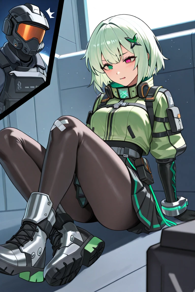 Sexy little cyborg boy with shorts
