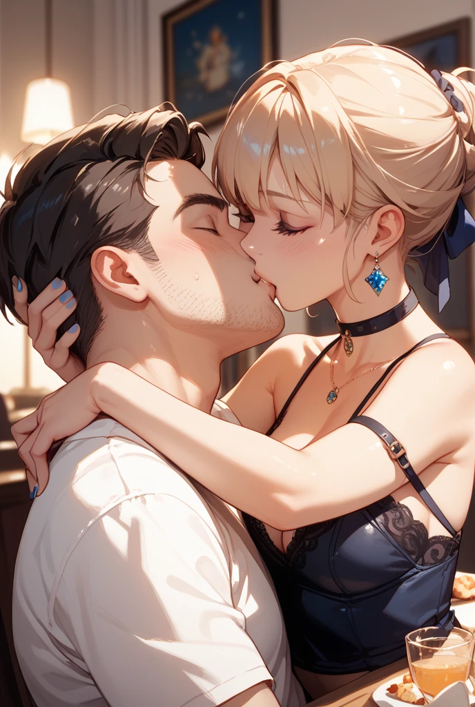 Licking a man&#39;s penis ejaculating a huge amount of semen onto a girl&#39;s face　A close-up of a cute girl in a lewd pose, spreading her pussy so wide you can see the hole inside　A man&#39;s penis ejaculates a huge amount onto a girl&#39;s face