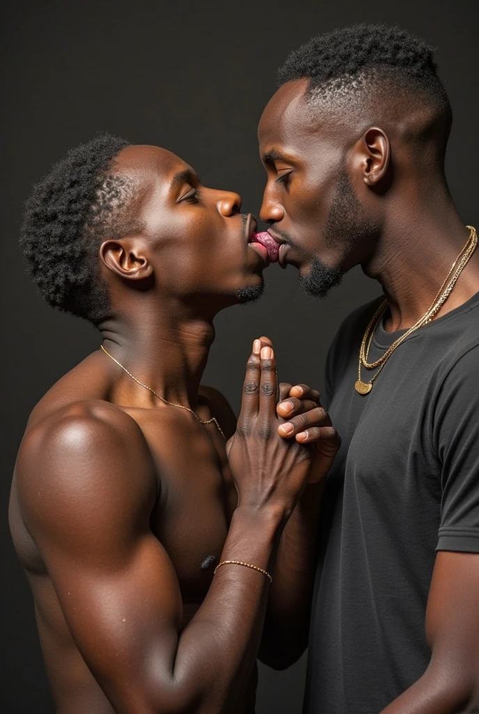 n 47 year old African man naked and his member is big