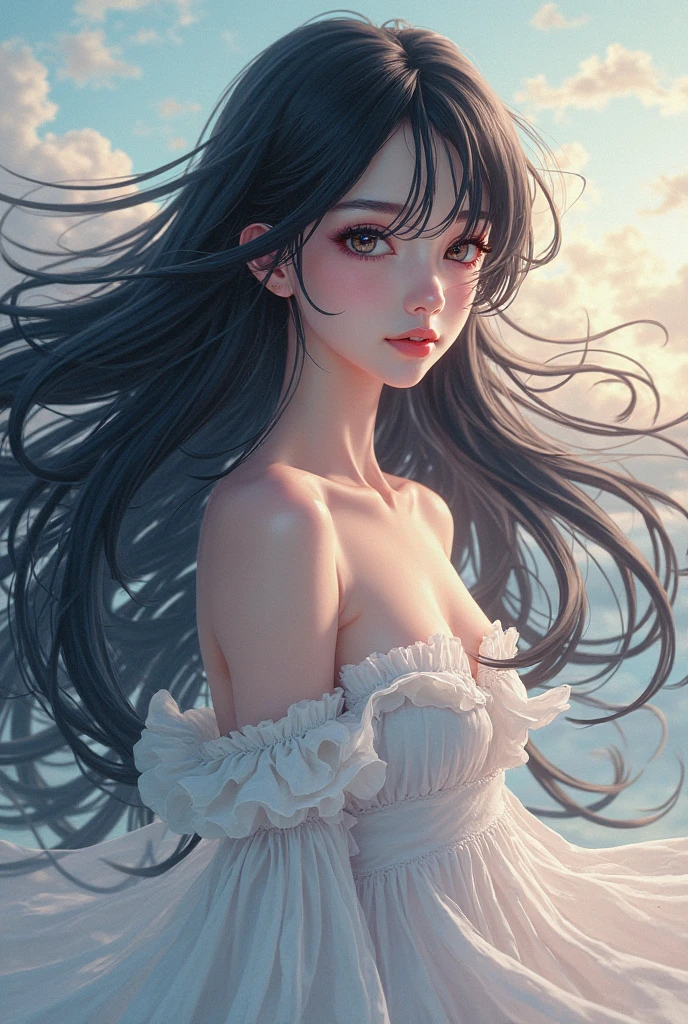 Nezuco naked standing on her back