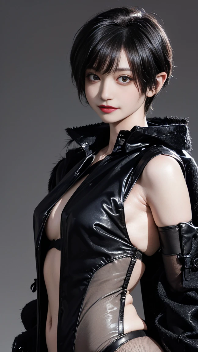 (masterpiece:1.4), (best quality:1.4), ultra high res, ultra high resolution, ((ultra detailed facial features)), HDR, (realistic, photorealistic, photo-realistic:1.37), full body Esbian, sexy Swedish male model, (-anime), vivid colors, ((vivid colors multicolor (Visual Kei style very short hair))), (big smile), ultra detailed heavy eye-makeup, bold lip-color, long lashes, defined eyebrows, wearing large dramatic Visual Kei jewelery, wearing a Visual Kei cosplay, ((vivid Visual Kei outfit)), layered clothing, look at the camera, cinematic light, rockstar festival stage background with multicolor lights, sweet and sexy pose