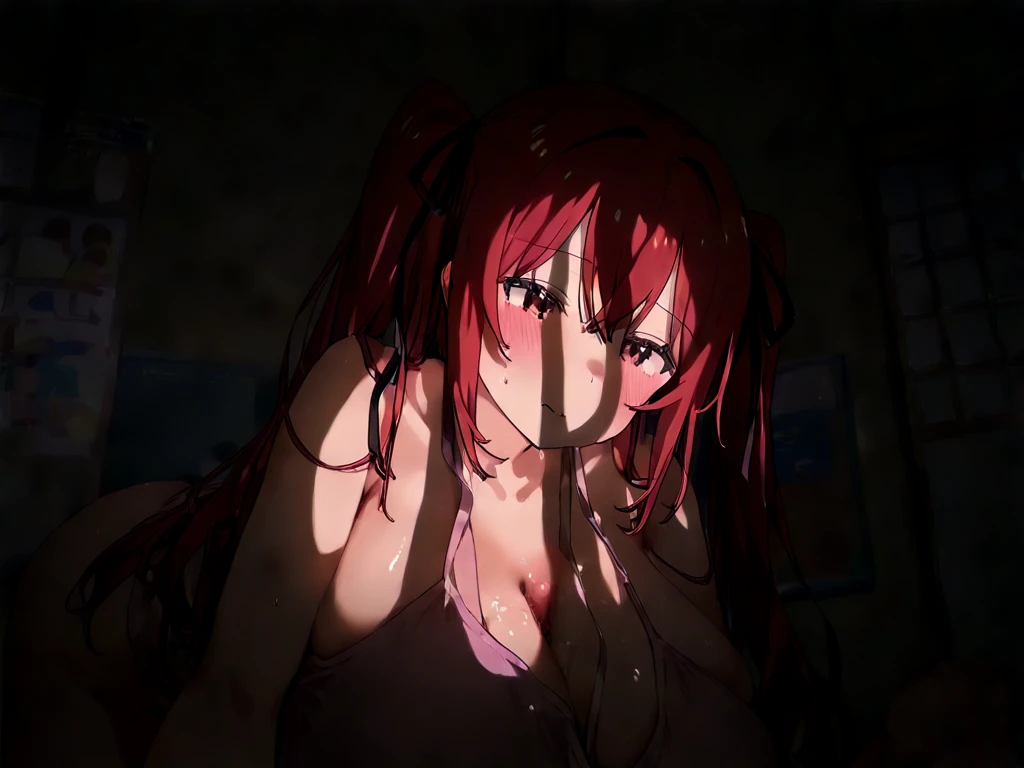 {artoria pendragon_fate ubw:1.15},(((dark red hair:1.5))), ((detail closed_eyes , squinting:1.8)),,, ((Strong light )) , ((1 very tall girl:1.6)),, alone,, ((open mouth :1.7)) , hair between eyes,,, bare shoulders,, cleavage, thighhighs, ((( very long straight hair, single braid:1.5 ))),
break, ((torn wet white open T shirt, see-through:1.5)) , break , ((wet white panties:1.7)), beautiful light, , close up face:0.2, detail navel , detail thin thigs, , break, ((break ,sitting on silver liquid:1.8)),((Legs trembling)), trouble eyebrow, ,
nsfw,(ecstasy:1.8) ,(slut:1.6),(vulgarity:1.7),(fucked silly:1.8),(steam:1.5),(wet:1.5),(trembling:1.5),(((Twisting the body:1.7))) ,(drooling:0.2),(sweat:1.5),closed mouth:0.8, wince,(orgasm:1.7), trembling:1.8, beautiful upper body, Beautiful body, beautiful character design, perfect eyes, Perfect face, expressive eyes, Turning the face side to side,(church:1.5),in the center of the image, official art,High Definition CG Unity, Perfect lit, bright_front_face_lit, ,(Highest_quality:1.0),4k,Super detailed, photograph, 8K, nffsw, High resolution, absurd:1.2, kodak portrait 400, film grain, Lens flare, (lively_color:1.2) (beautiful, large breasts:1.4), (beautiful_face:1.3),(narrow_waist),((blush)), ((detail nipple)),,saber, dress,