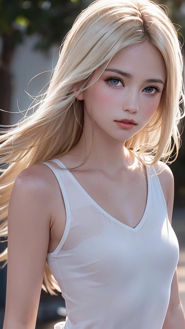 (8K, RAW photo, highest qualityの, masterpiece: 1.2), (realistic, realistic: 1.37), highest quality, ultra high resolution, Light leakage, dynamic lighting, slim and smooth skin, (full body:1.3), (Soft saturation: 1.6), (Fair skin: 1.2), (Glossy skin: 1.1), oily skin, 22 years ago, night, shiny white blonde, well-formed, hair blowing in the wind, (Close-up shot of only the face:1.2), Physically based rendering, from multiple angles, crawl on all fours, The chest is transparent, (small chest:1.2), cleavage, lower chest, (transparent costume:1.3), not wearing a cloak, beautiful eyes,break HA,(8K, RAW photo, highest qualityの, masterpiece: 1.2), (realistic, realistic: 1.37), highest quality, ultra high resolution, concentrated eyes, Light leakage, dynamic lighting, slim and smooth skin, (full body:1.3), (Soft saturation: 1.6), (Fair skin: 1.2), (Glossy skin: 1.1), (oily skin:1.2), 18-year-old, night, outdoor, strong morning light from the front, break, shiny white blonde, well-formed, hair blowing in the wind, (Close-up shot of only the face:1.2), Physically based rendering, from multiple angles, (cute:1.2), beautiful hair waving in the wind, crawl on all fours, The chest is transparent, Full of equipment, thin, transparent, glittering jewels, beautiful figure, It is characterized by its simplicity, break, The amount of hair decreases towards the ends of the hair., beautiful skin without blemishes, (thin and shiny red little bikini:1.2), Glittering lips, the air is clear, shiny white blonde hair, Light comes in from various directions, hair that shines through strong light, (erotic:1.3), (bare chest:1.2), (small breasts:1.2), under the chest, tight waist, narrow shoulders, look at the viewer, Big smile, spring, bathing, It's a very small piece of cloth, thighs thighs thighs, Embarrassed and embarrassed, I put my hand on my chest,it's raining, I'm soaking wet, kiss-shaped lips, smile, look at you