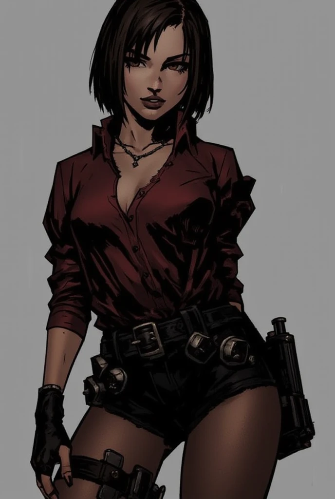 realistic, ultra-detailed, 1girl, Nancy Adams, long braided black hair, blue eyes, thin lips, round face, large breasts, cheerleader uniform, holding a serrated dagger, arrogant expression, zombie slayer, protagonist, best quality, 8k, highres, photorealistic, hyper detailed, studio lighting, vivid colors, dramatic lighting, cinematic, conceptart style, dark fantasy, desolate city background