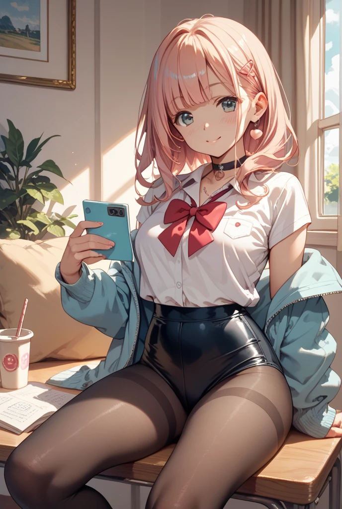 history, hitori gotou, blue eyes, cube hair ornament, hair between eyes, hair ornament, pink hair, (one side up:1.2), long hair, large breasts, Cleavage, BREAK,
track jacket, track pants, track suit, (open clothes:1.5), nsfw, pov,(selfie:1.2),phone_screen,head_out_of_frame, (fisheye distorted lens:1.2),on bed,bedroom,
,(shirt lift:1.2) ,focus breasts,show bra ,lace bra,navel
BREAK indoors, classroom,
BREAK looking at viewer, (cowboy shot:1.5),
BREAK (masterpiece:1.2), best quality, high resolution, unity 8k wallpaper, (illustration:0.8), (beautiful detailed eyes:1.6), extremely detailed face, perfect lighting, extremely detailed CG, (perfect hands, perfect anatomy),